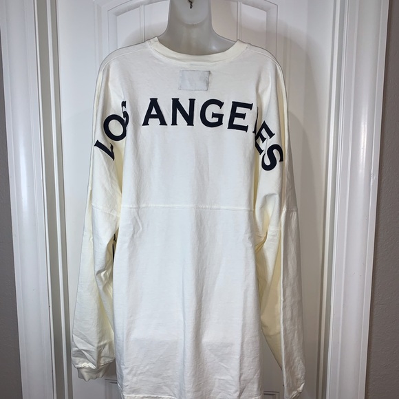 Spirit Jersey Plus Cream Sweatshirt says Los Angeles on back NWT - Picture 4 of 7